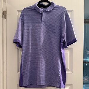 Nike Purple Striped Men's Golf Shirt